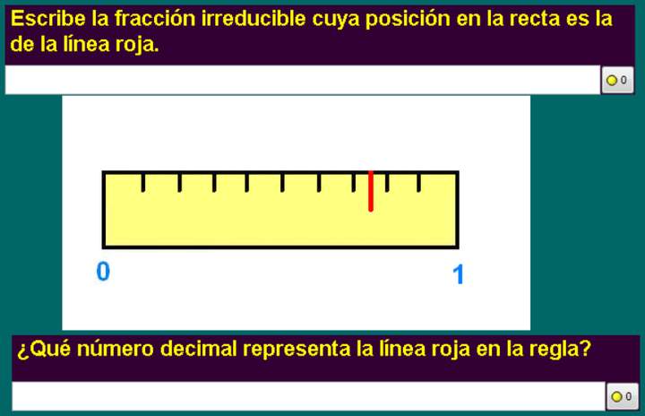 Fracciones y decimales en la recta numérica (VI)