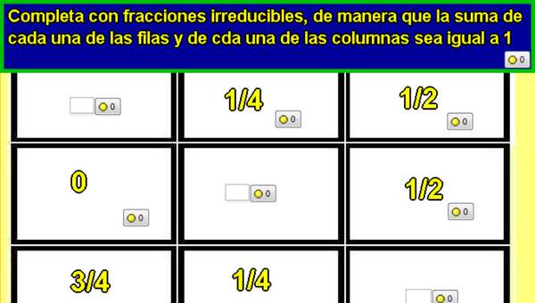 Sudoku de fracciones (I)