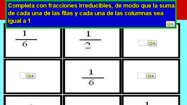 Sudoku de fracciones (II)