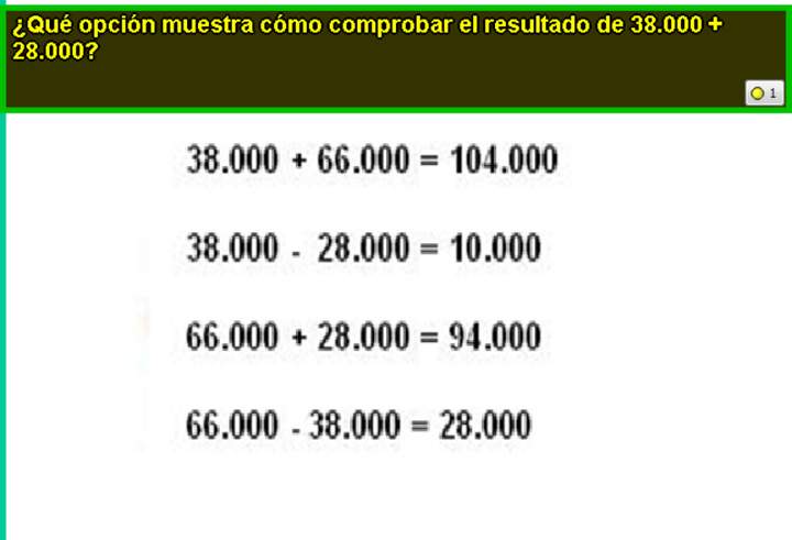 Comprobando una suma