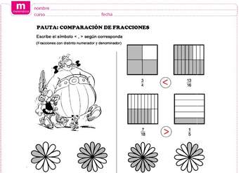 Comparar fracciones