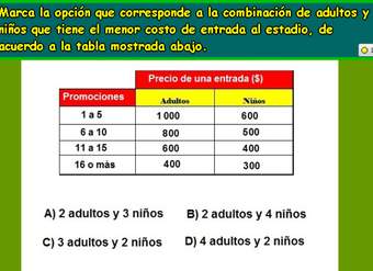 Precios de entradas (VII)