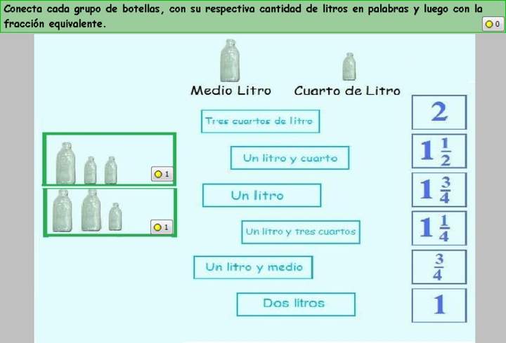 Lectura y escritura de fracciones impropias y números mixtos (II)