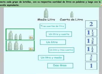 Lectura y escritura de fracciones impropias y números mixtos (II)