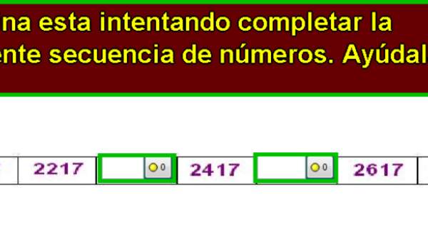Completar secuencia numérica (I)