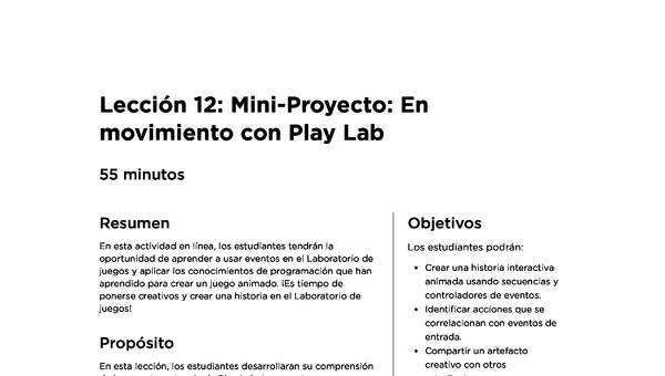 Lección 13: Proyecto de fin de curso