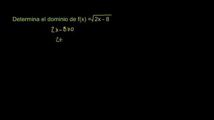 Dominio de una función radical
