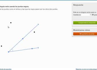 Dibujando ángulos obtusos, rectos y agudos