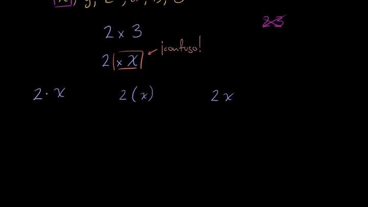 ¿Por qué no  usamos el signo de multiplicación?