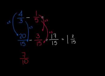 Restando fracciones con diferentes denominadores