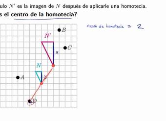Ejemplo de cómo determinar el centro de una homotecia | Khan Academy en Español