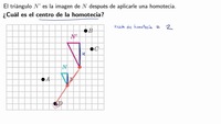 Ejemplo de cómo determinar el centro de una homotecia | Khan Academy en Español