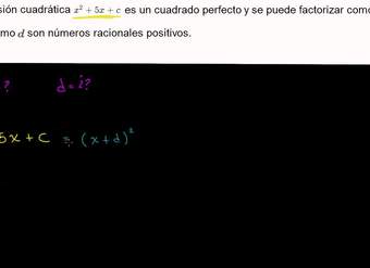 Resolviendo las constantes en un polinomio cuadrado perfecto | Álgebra I | Khan Academy en Español