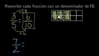 Denominadores comunes 3/5 y 7/2 | Preálgebra | Khan Academy en Español