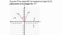Rotación positiva y negativa de puntos. Ejemplo | Khan Academy en Español
