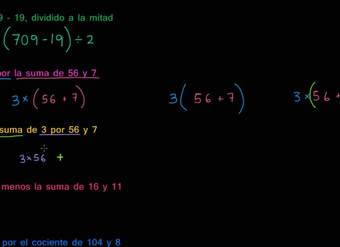 Traduciendo expresiones matemáticas con paréntesis