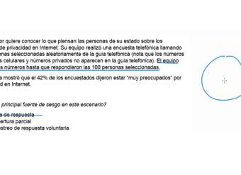 Ejemplo de cobertura parcial que produce sesgo | AP estadística | Khan Academy en Español
