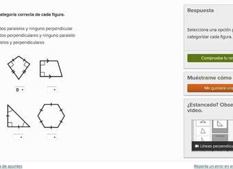 Ejemplos con lineas perpendiculares y figuras con lados paralelos y ángulos rectos