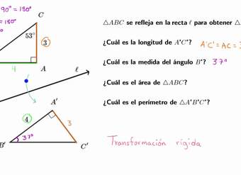 Encontrar medidas al usar transformaciones rígidas | Khan Academy en Español