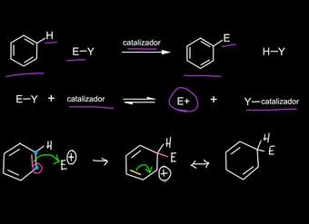 Mecanismo para la sustitución electrofílica aromática