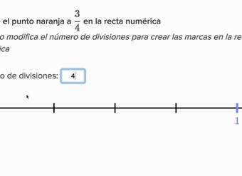 Fracciones en la recta numérica