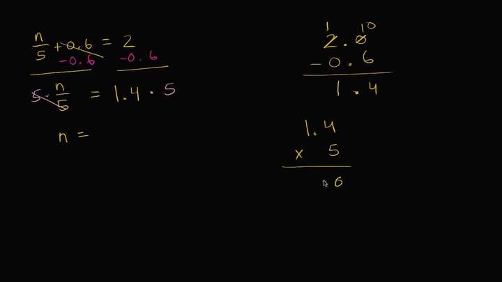 Ecuaciones de dos pasos con decimales y fracciones