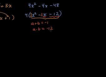 Reconocer el método de factorización en una cuadrática | Khan Academy en Español