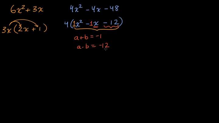 Reconocer el método de factorización en una cuadrática | Khan Academy en Español