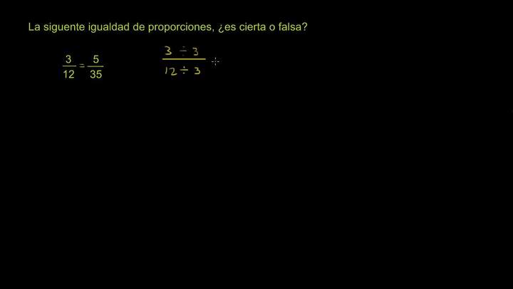 Determinar si las proporciones son iguales