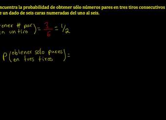 Ejemplo: sacando pares tres veces
