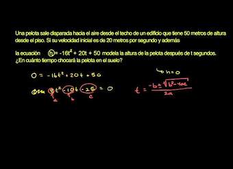 Ejemplo 4  Aplicando la fórmula cuadrática