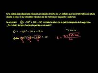 Ejemplo 4  Aplicando la fórmula cuadrática