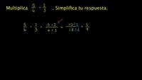 Multiplicando fracciones