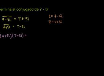 Ejemplos de conjugados complejos