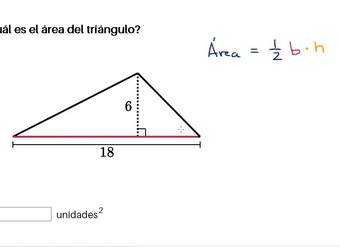 Ejemplo para encontrar el área de un triángulo | Khan Academy en Español