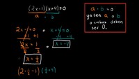 Resolver ecuaciones con la ayuda de la propiedad cero del producto | Khan Academy en Español