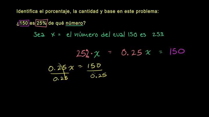 Resolviendo problemas de porcentajes