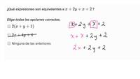 Cómo encontrar expresiones equivalentes combinando términos semejantes