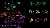 Incógnitas con multiplicación y división