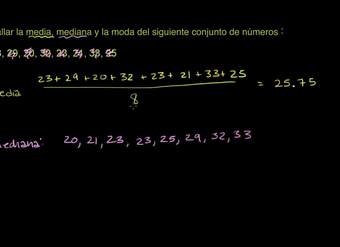 Media, mediana y moda