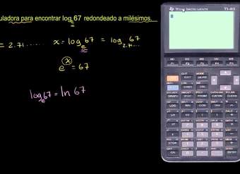 Obteniendo el logaritmo natural con calculadora