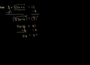 Resolviendo ecuaciones radicales