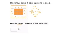 Porcentajes a partir de modelos de fracciones | Khan Academy en Español