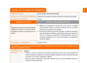 Confección del estado de situación financiera y estado de resultados