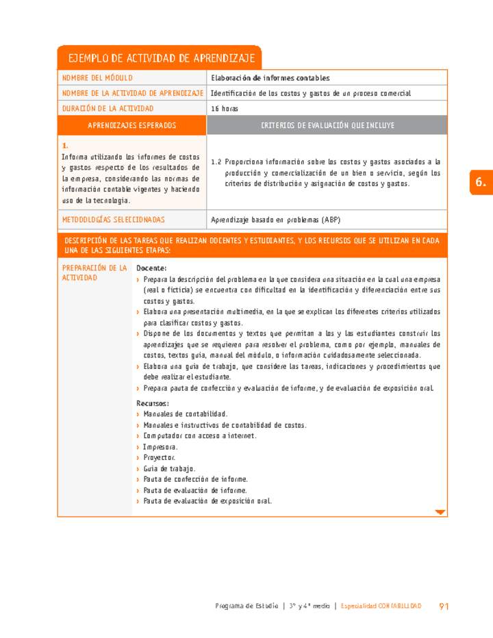 Identificación de los costos y gastos de un proceso comercial