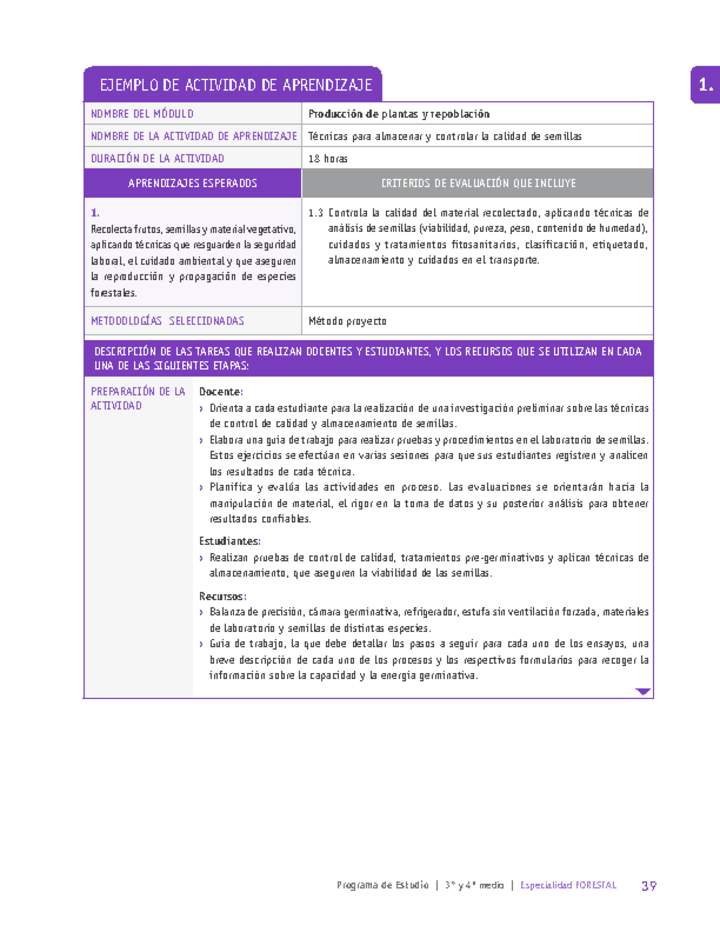 Técnicas para almacenar y controlar la calidad de semillas