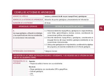 Ubicación de puntos geológicos y levantamiento de información