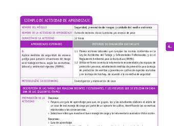 Evitando lesiones dorso-lumbares por exceso de peso