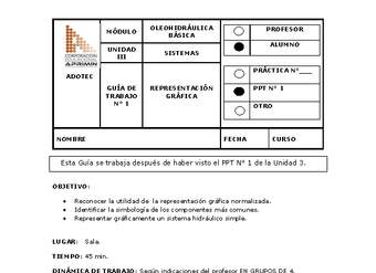 Guía de trabajo del estudiante Oleo-hidráulica, representación gráfica