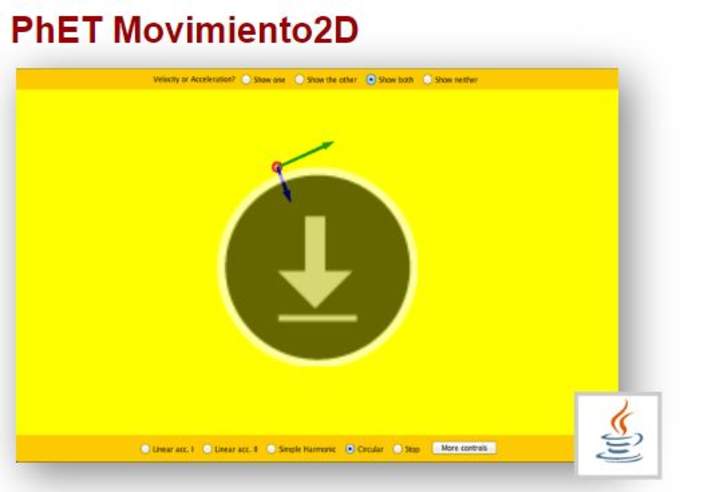 PhET Movimiento 2D